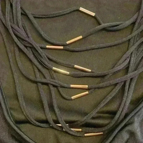 Victorias Secret  Low Strappy Back Black Sexy One Piece Swim Suit; size L - Picture 6 of 8